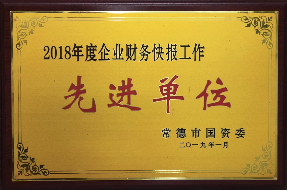 2018年度企業(yè)財(cái)務(wù)快報(bào)工作先進(jìn)單位